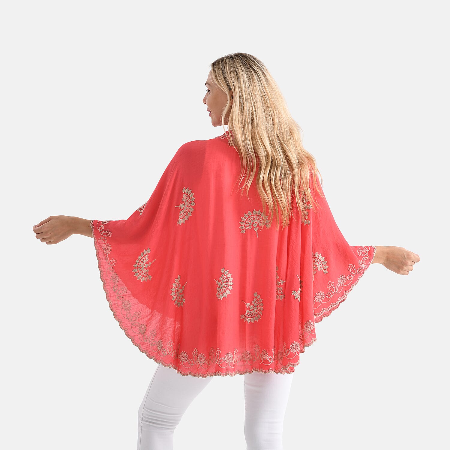 La Marey Stylish Embroidery Short Kimono (One Size) 8110400 8