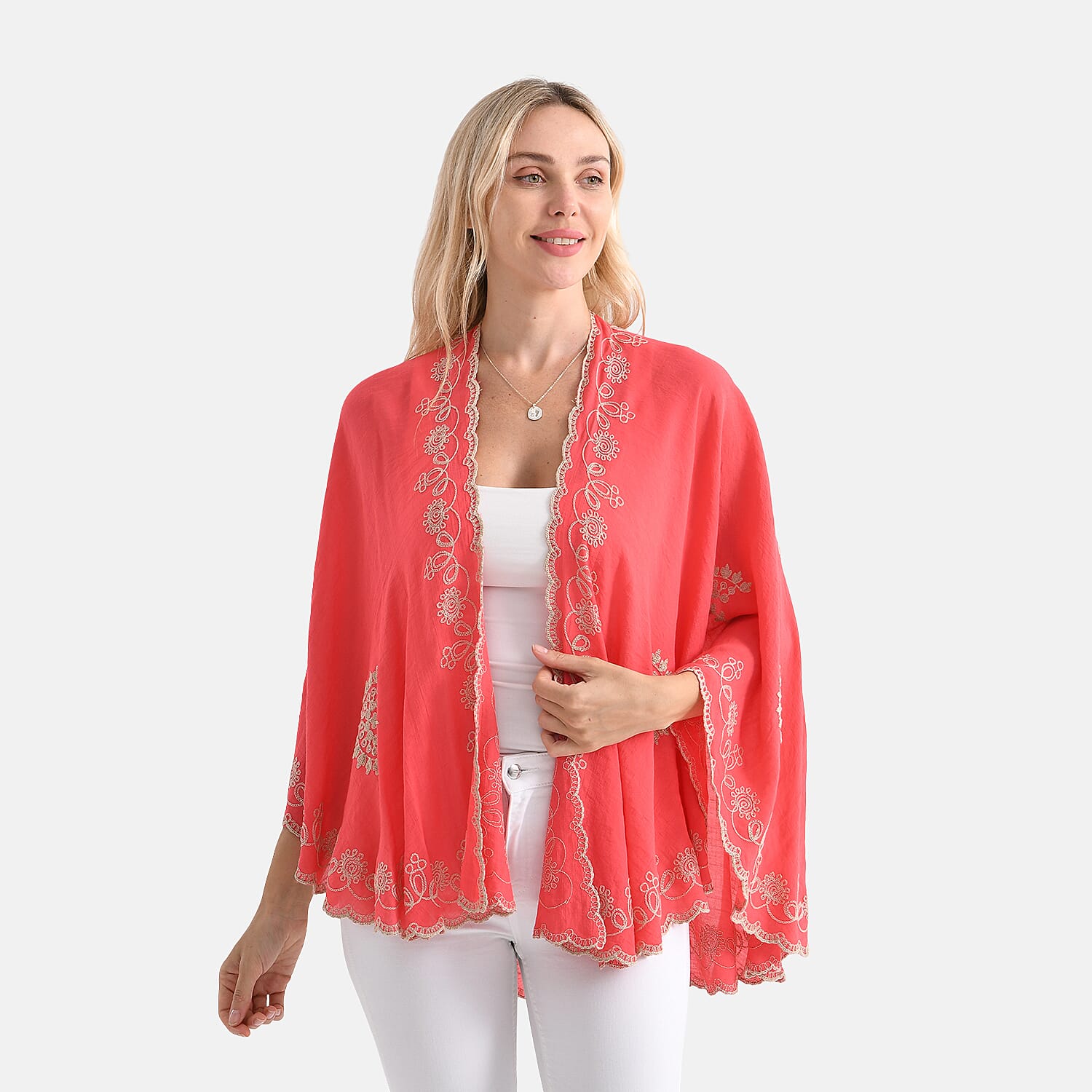 La Marey Stylish Embroidery Short Kimono (One Size) 8110400 10