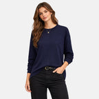 La Marey Super Soft Brushed Top (Size - L-XL) - Navy