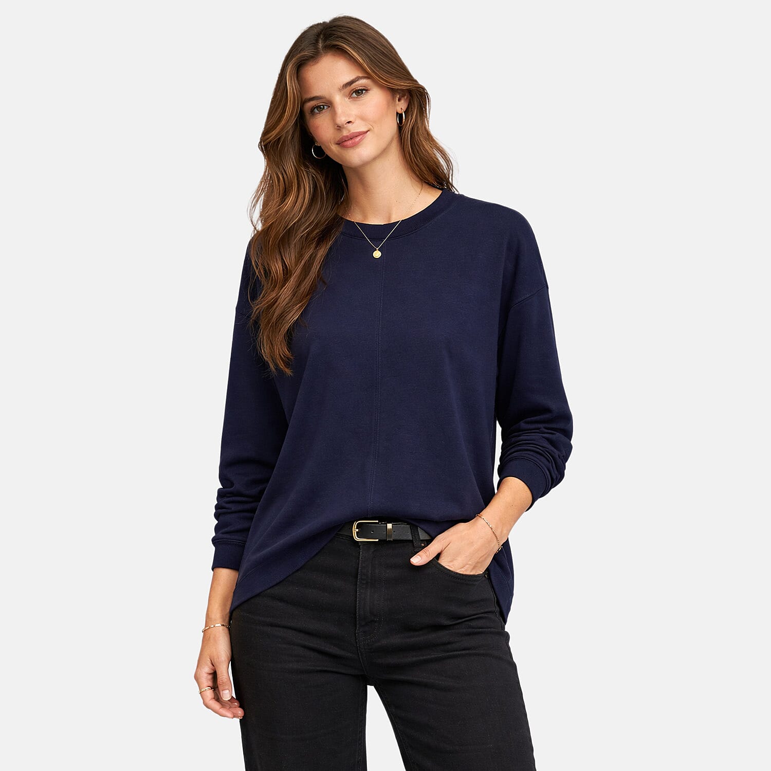 La Marey Super Soft Brushed Top (Size - L-XL) - Navy 8237691 0