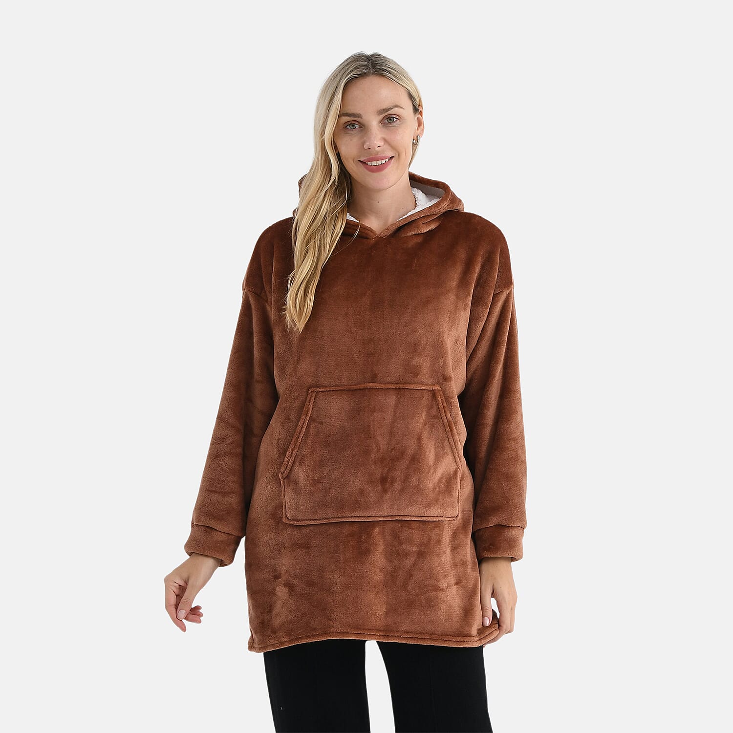 La Marey Super Soft and Warm Luxurious Sherpa Oversize Hoodie (One Size) 8234395 0