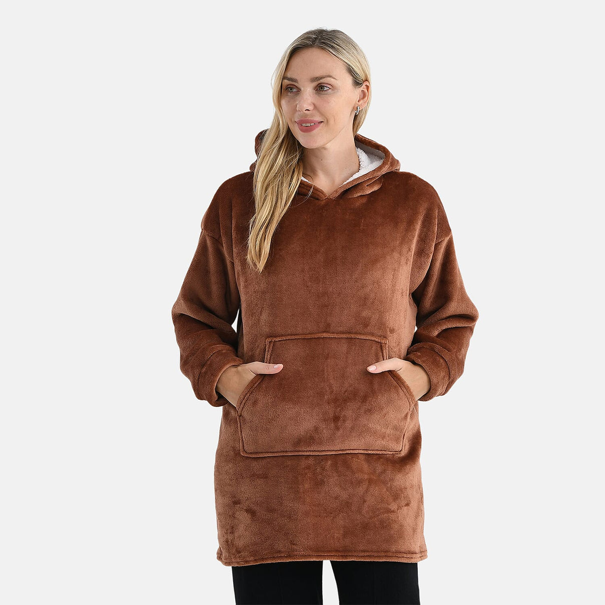 La Marey Super Soft and Warm Luxurious Sherpa Oversize Hoodie (One Size) 8234395 4