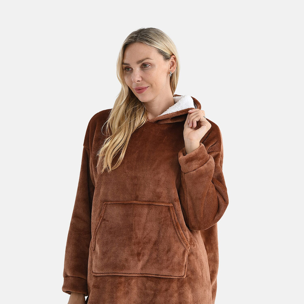 La Marey Super Soft and Warm Luxurious Sherpa Oversize Hoodie (One Size) 8234395 6