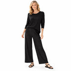 La Marey Soft Touch Textured Stretch Trousers (Size XL, 20 to 22) - Black