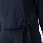 La Marey Side Knot Detail Top (Size M) - Navy