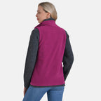 La Marey Turtleneck Gilet with Pockets (Size 16 to 18) - Cranberry