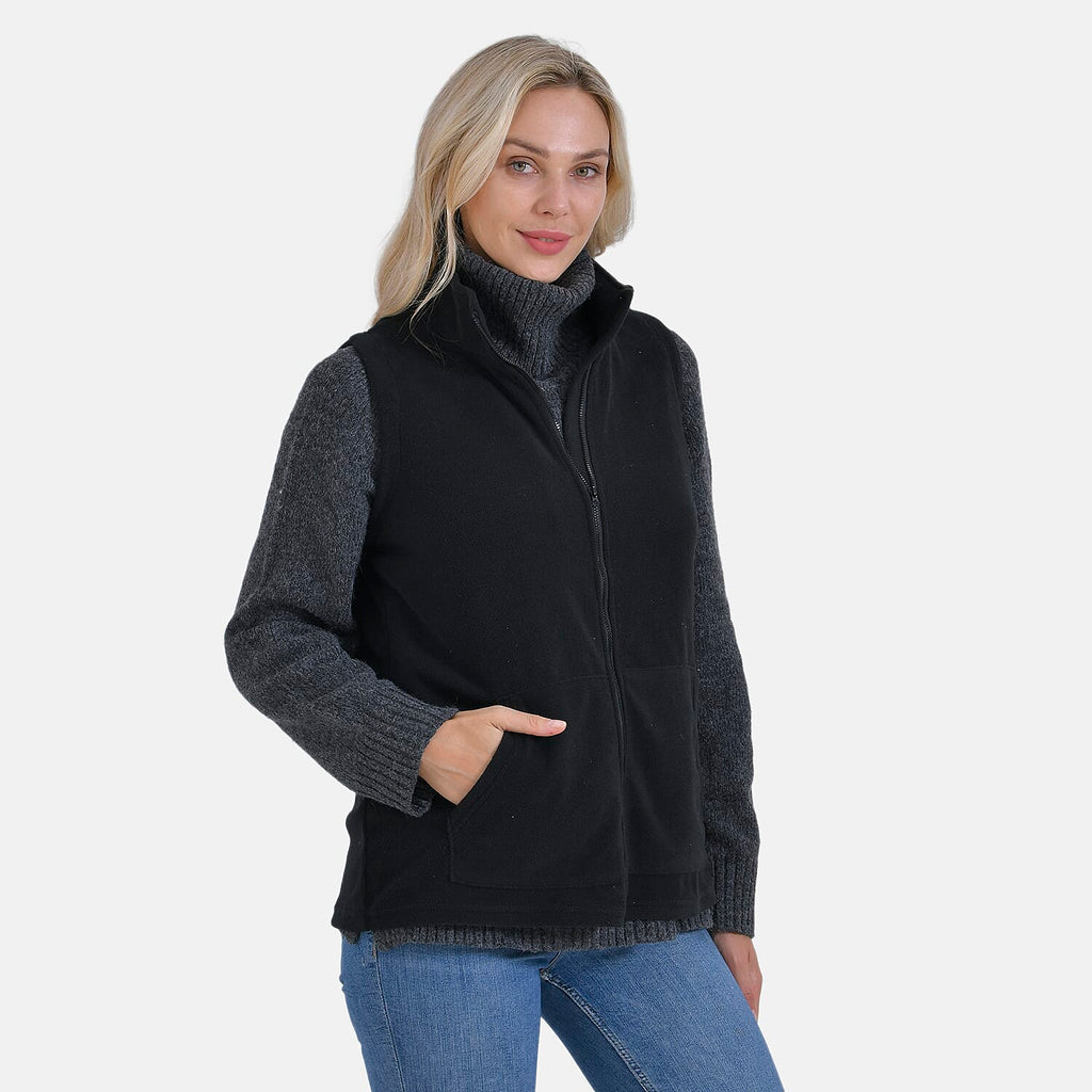 La Marey Turtle Neck Gilet (Size 8 to 10) - Black