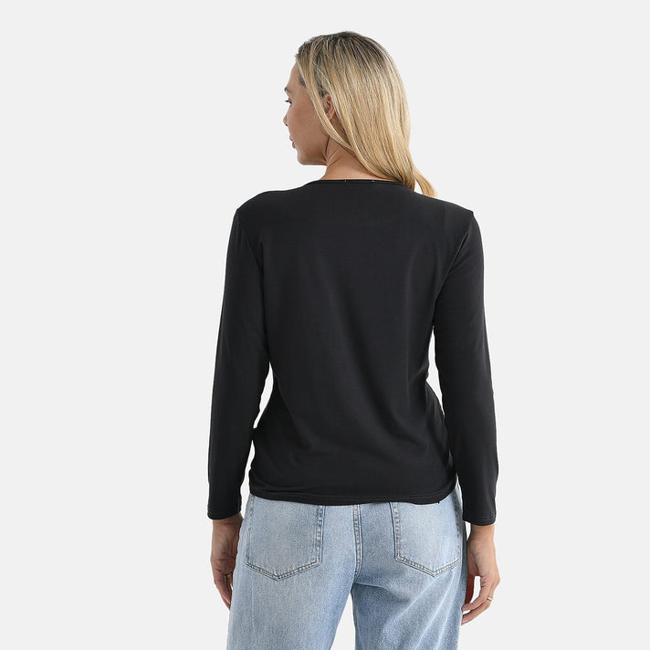 La Marey Viscose Classic Round Neck T-Shirt (Size L) - Dark Gray 8291982 2