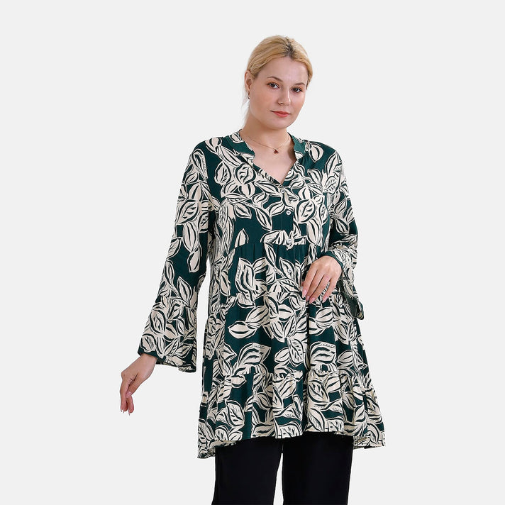 La Marey Leaf Pattern Oversized Shirt 7750178 1
