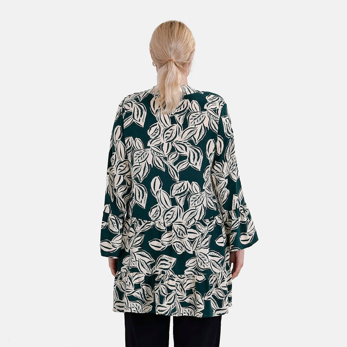 La Marey Leaf Pattern Oversized Shirt 7750178 2