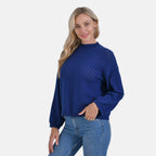 La Marey 100% Cotton Round Neck Jumper (Size 20 to 22) -  Navy