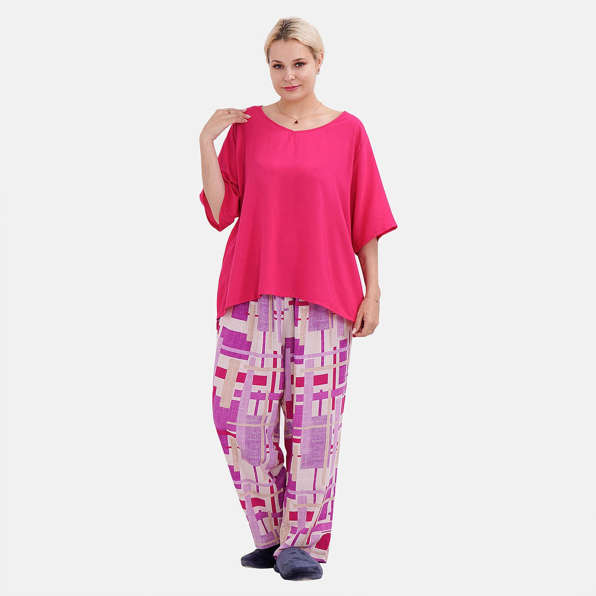 La Marey Solid Colour Loungewear - Purple 7670330 0