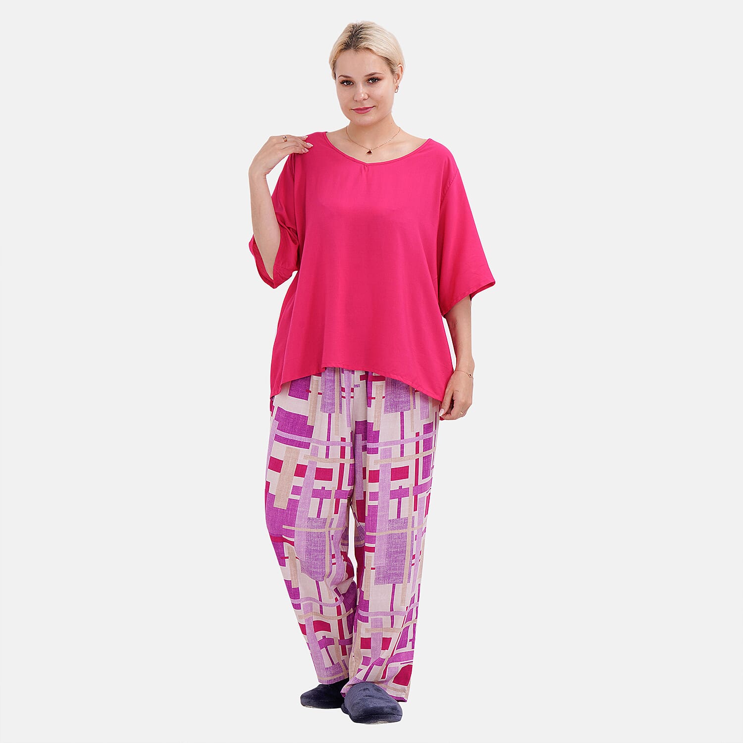 La Marey Solid Colour Loungewear - Purple 7670330 0