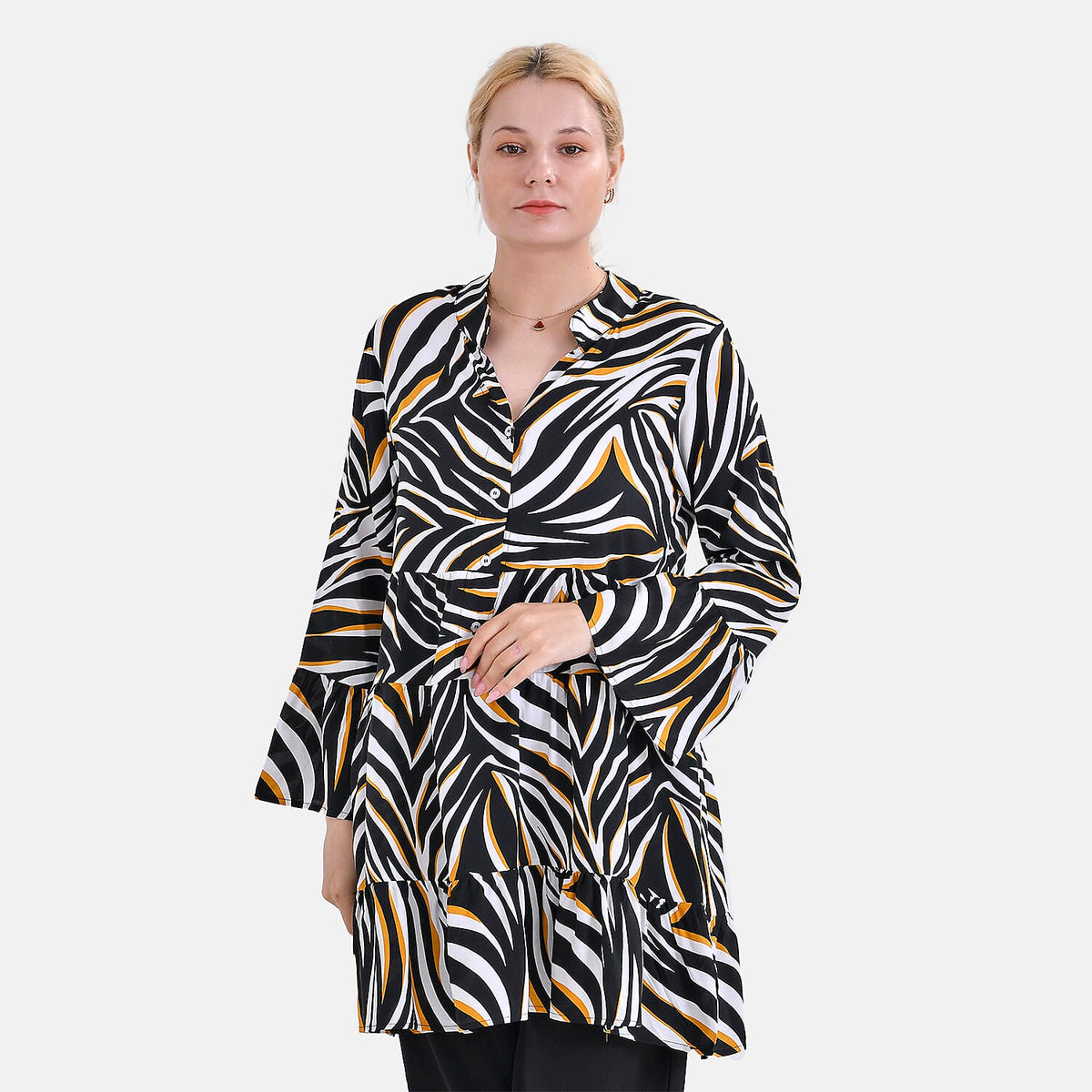La Marey Stripe Pattern Oversized Shirt 7750129 0