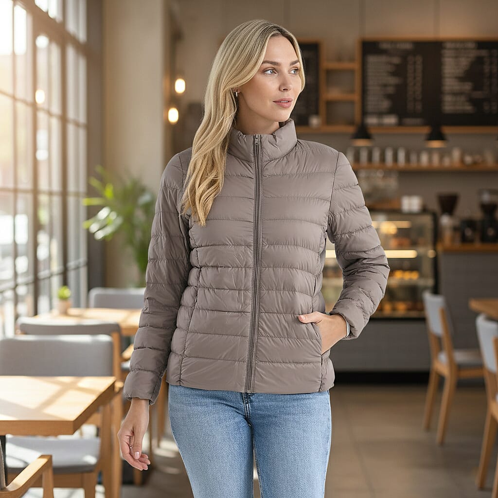 La Marey Wanderweight 90% Duck Down Ultralight Packable Jacket (Size L) - Taupe 8290025 2