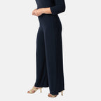 La Marey Wide Leg Pull on Trouser (Size XL) - Navy