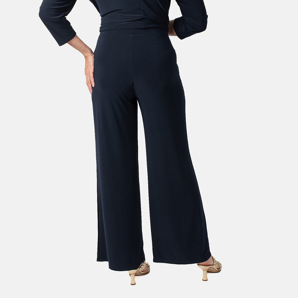 La Marey Wide Leg Pull on Trouser (Size XL) - Navy V32515306 3