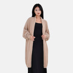 La Marey Alpaca Like Super Soft Longline Cardigan - Beige