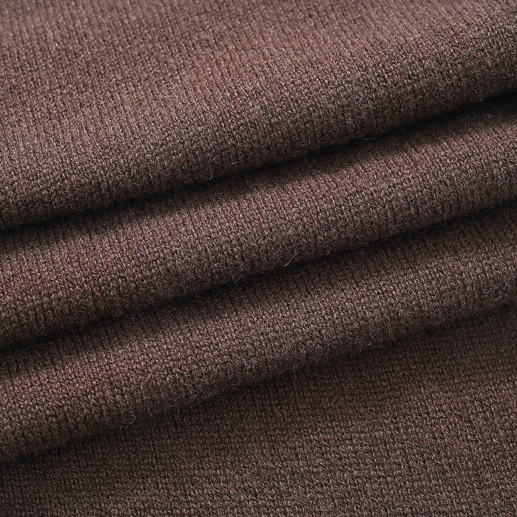 La Marey 100% Super Soft Wool Triangle Neck Scarf (103 x 34cm, One Size) - Brown