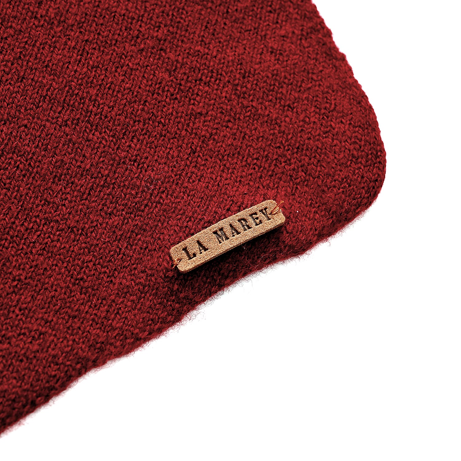La Marey 100% Super Soft Wool Triangle Neck Scarf (103 x 34cm, One Size) - Red 8355696 6
