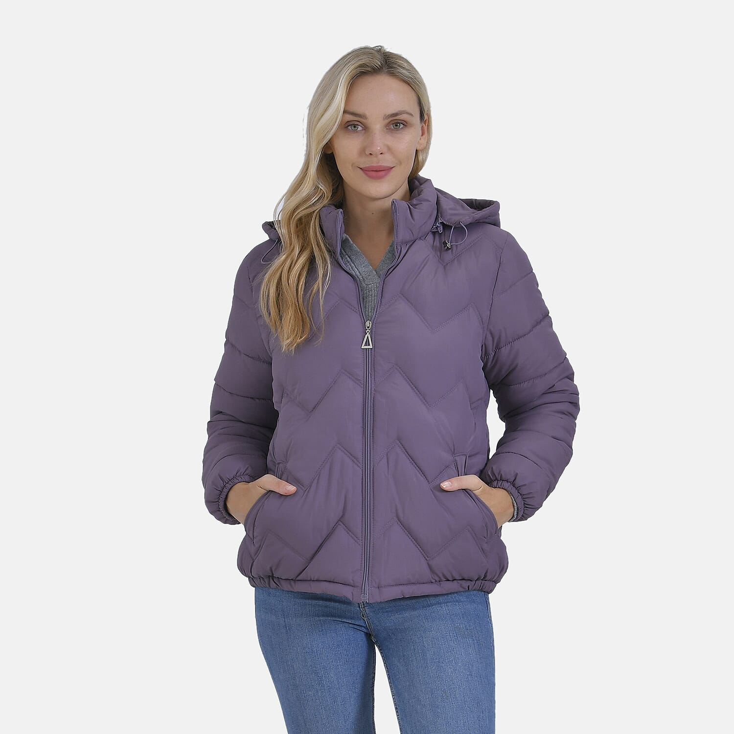 La Marey Lightning-Patterned Jacket (Size 12 to 14) - Purple 7858661 7