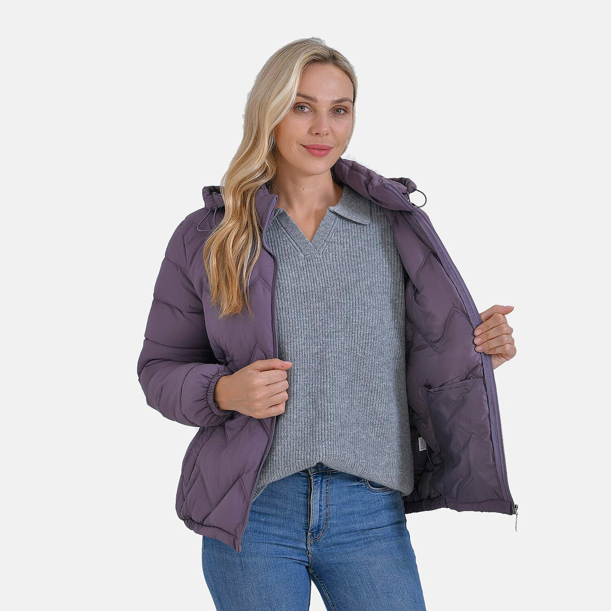 La Marey Lightning-Patterned Jacket (Size 12 to 14) - Purple 7858661 10