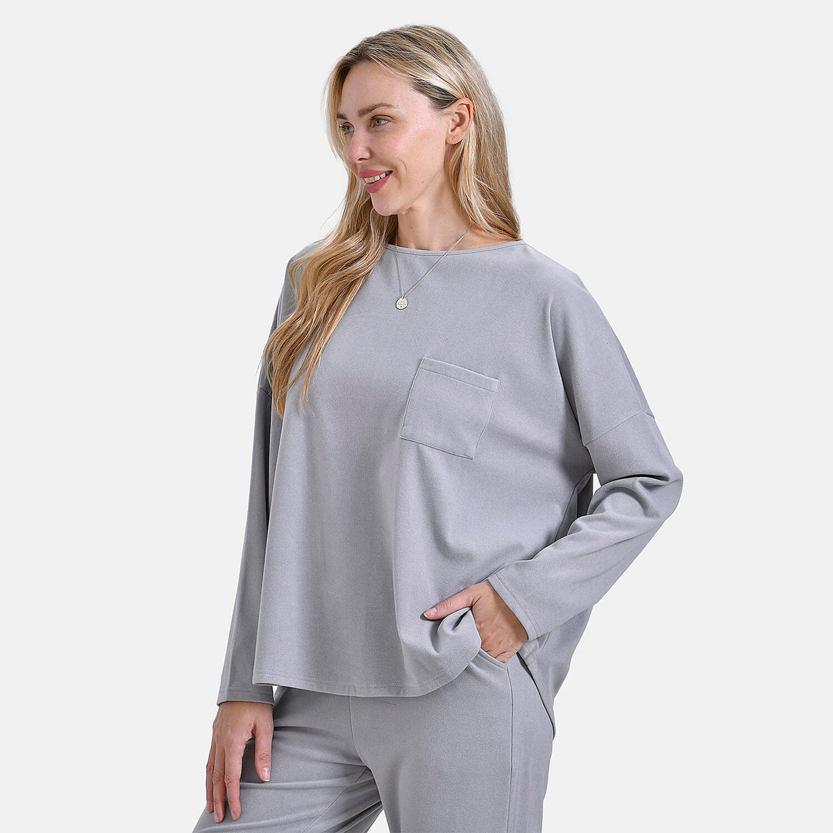 La marey Full-Sleeve with Round Neck Casual top 7849875 4