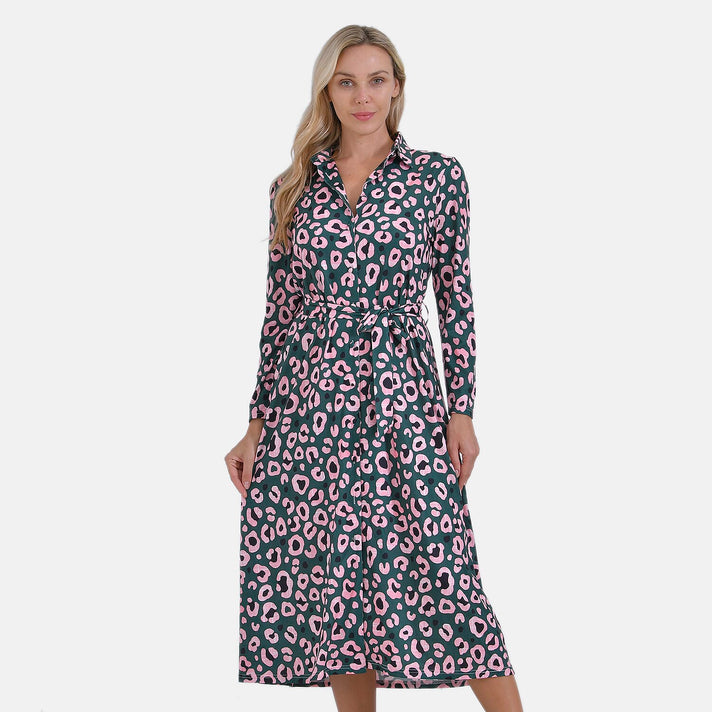 La Marey Jersey Waistband Midi Dress (L) - Green 7931121 1
