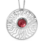 D'Joy Lab Grown Padparadscha Sapphire Pendant with Chain (Size 20) in Yellow Gold & Platinum Overlay Sterling Silver 2.80 Ct, Silver Wt. 5.96 Gms.