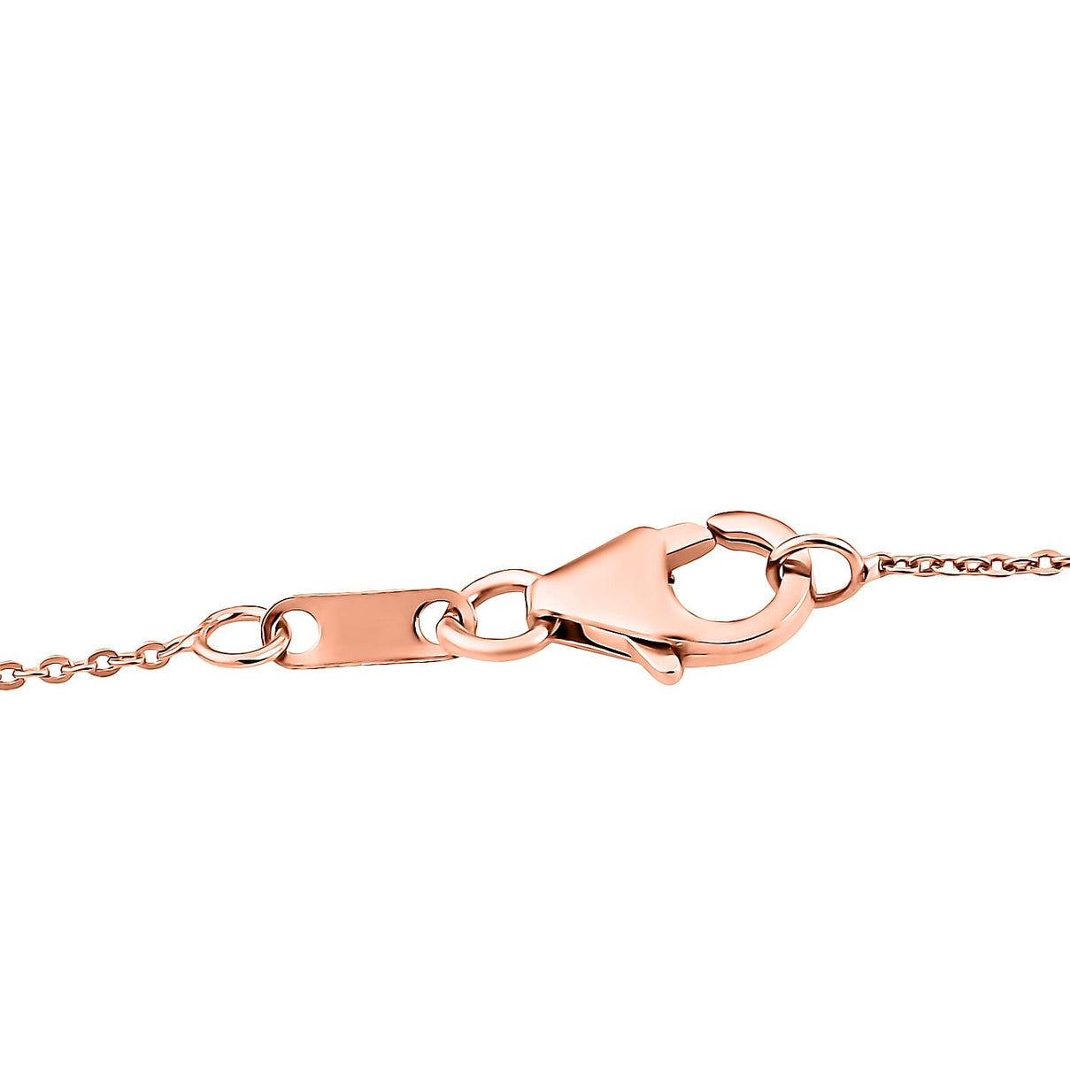 Lab Grown Bixbite &amp; White Zircon Floral Pendant with Chain (Size 20) in 18K Vermeil Rose Gold Plated Sterling Silver 2.16 Ct. 4422221 6