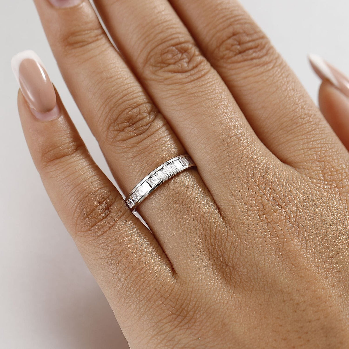 Lab Grown Diamond  Main Stone With Side Stone Ring in Rhodium Overlay Sterling Silver 0.50 ct  0.502  Ct. 8061831 2