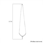 Luxuriant Red Carpet Collection - Lab Grown Diamond (SI-GH) Bubble Necklace (Size 18) in Rhodium Overlay Sterling Silver 1.50 Ct, Silver Wt. 6.90 Gms.