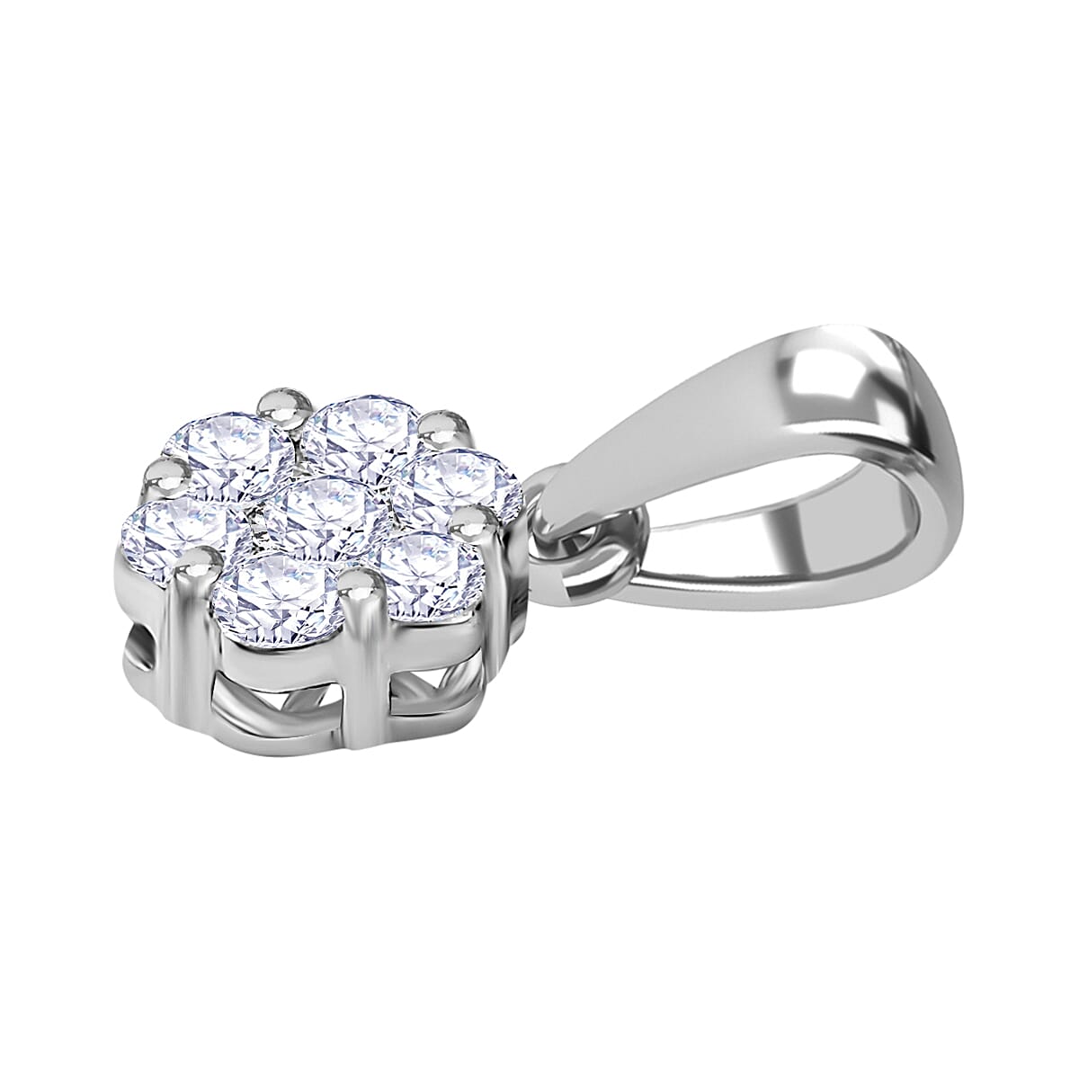 Luxuriant Diamod - Lab Grown Diamond Pendant in Platinum Overlay Sterling Silver 2.04 Ct. 8030664 3