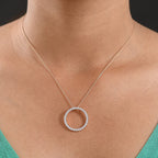 Luxuriant Lab Grown Diamond (SI-GH) Pendant with Chain (Size 20) in 18K Vermeil Rose Gold Plated Sterling Silver 1.50 Ct.