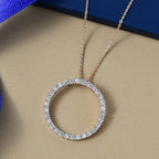 Luxuriant Lab Grown Diamond (SI-GH) Pendant with Chain (Size 20) in 18K Vermeil Rose Gold Plated Sterling Silver 1.50 Ct.