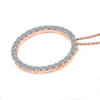 Luxuriant Lab Grown Diamond (SI-GH) Pendant with Chain (Size 20) in 18K Vermeil Rose Gold Plated Sterling Silver 1.50 Ct.