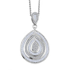 Luxuriant Diamond Lab Grown Diamond (SI-G-H) Pendant with Chain (Size 20) in Rhodium Overlay Sterling Silver 1.00 Ct.