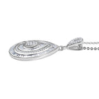Luxuriant Diamond Lab Grown Diamond (SI-G-H) Pendant with Chain (Size 20) in Rhodium Overlay Sterling Silver 1.00 Ct.