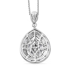Luxuriant Diamond Lab Grown Diamond (SI-G-H) Pendant with Chain (Size 20) in Rhodium Overlay Sterling Silver 1.00 Ct.