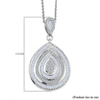 Luxuriant Diamond Lab Grown Diamond (SI-G-H) Pendant with Chain (Size 20) in Rhodium Overlay Sterling Silver 1.00 Ct.