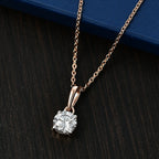 Luxuriant Lab Grown Diamond (SI-GH) Pendant with Chain (Size 20) in 18K Vermeil Rose Gold Plated Sterling Silver 0.52 Ct.