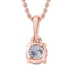 Luxuriant Lab Grown Diamond (SI-GH) Pendant with Chain (Size 20) in 18K Vermeil Rose Gold Plated Sterling Silver 0.52 Ct.