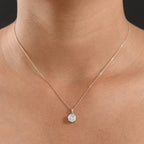 Luxuriant Lab Grown Diamond (SI-GH) Pendant with Chain (Size 20) in 18K Vermeil Rose Gold Plated Sterling Silver 1.51 Ct.