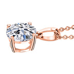 Luxuriant Lab Grown Diamond (SI-GH) Pendant with Chain (Size 20) in 18K Vermeil Rose Gold Plated Sterling Silver 1.51 Ct.