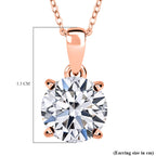 Luxuriant Lab Grown Diamond (SI-GH) Pendant with Chain (Size 20) in 18K Vermeil Rose Gold Plated Sterling Silver 1.51 Ct.