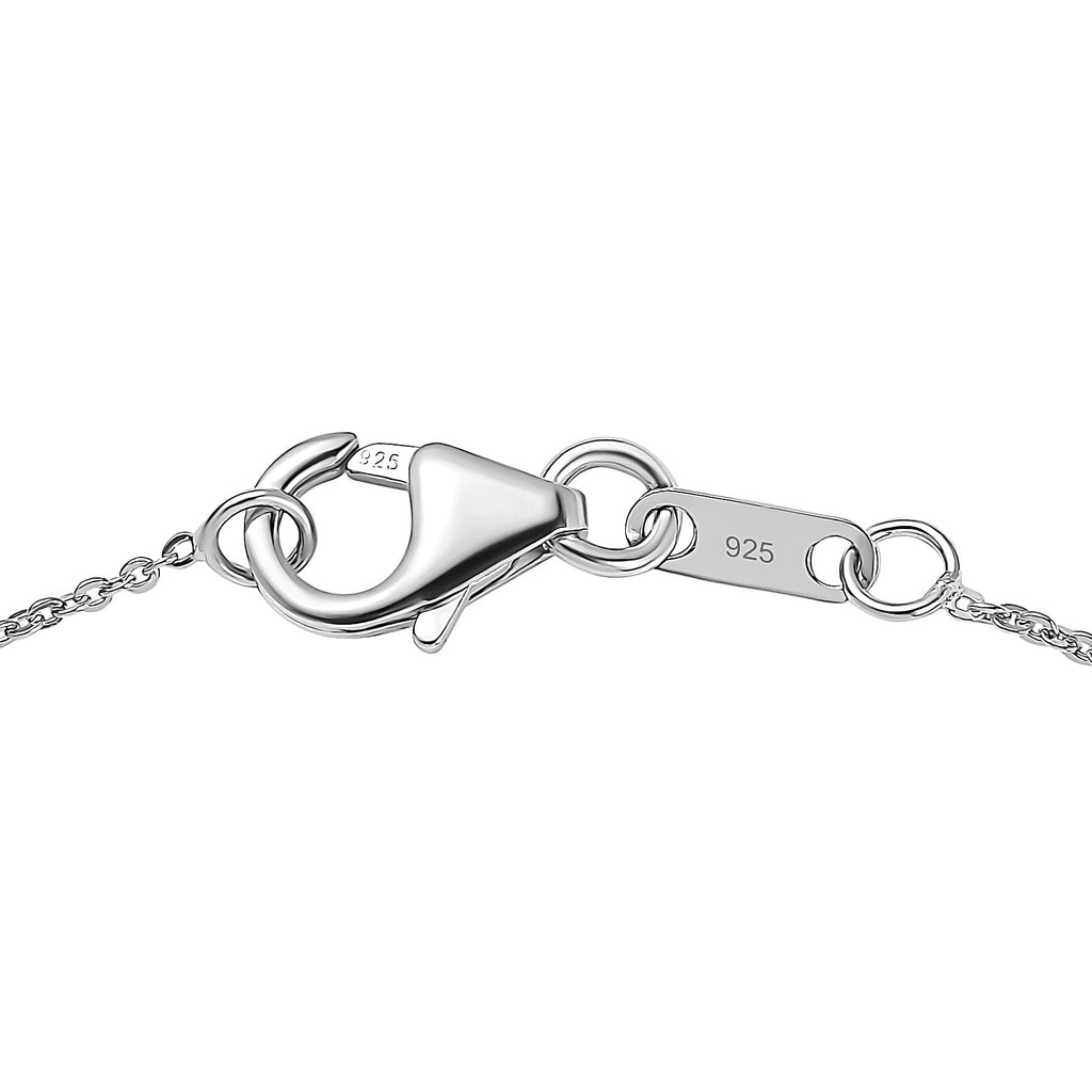 Luxuriant Lab Grown Diamond (SI-GH) Pendant with Chain (Size 20) in Rhodium Overlay Sterling Silver 1.05 Ct.
