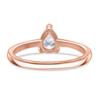 Lab Grown Diamond Ring in Vermeil RGSterling Silver  0.500  Ct.