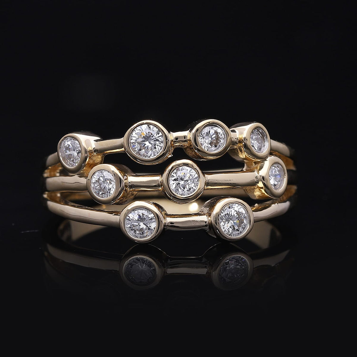 LUXURIANT Lab Grown Diamond  Ring in Vermeil Yellow Gold Sterling Silver 7772560 1