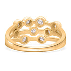 Lab Grown Diamond  Ring in Vermeil YG Sterling Silver 0.51 ct  0.460  Ct.