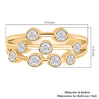 Lab Grown Diamond  Ring in Vermeil YG Sterling Silver 0.51 ct  0.460  Ct.